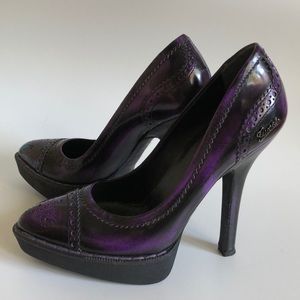 Purple Vintage Gucci platform pumps